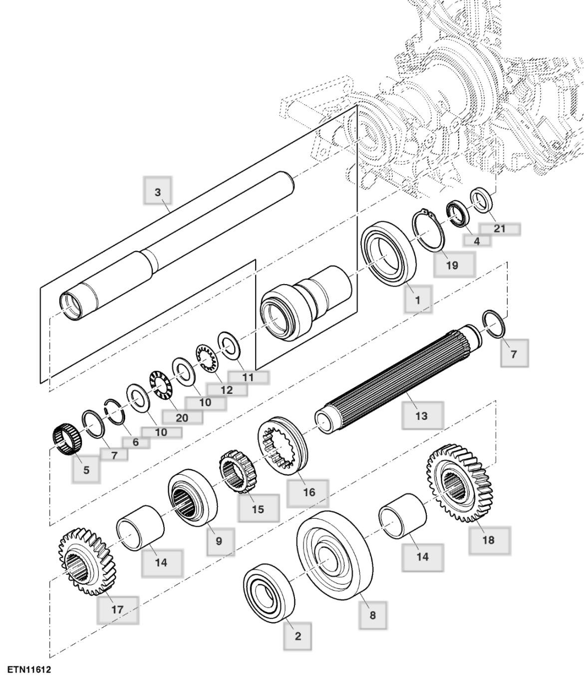 Trục truyền động, Hộp số ly hợp W - ST776653